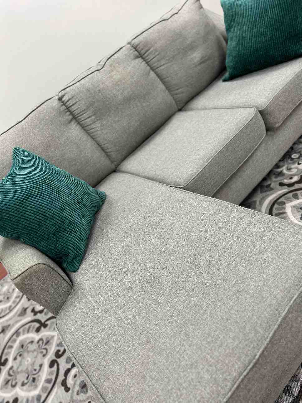 Gray Sectional Sofa with Chaise